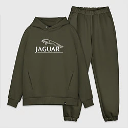 Мужской костюм оверсайз Jaguar, Ягуар Логотип, цвет: хаки