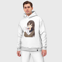 Мужской костюм оверсайз Такой милашка!, цвет: белый — фото 2