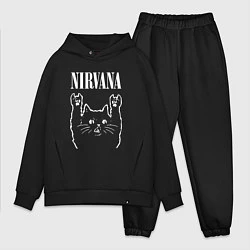 Мужской костюм оверсайз Nirvana Rock Cat, НИРВАНА