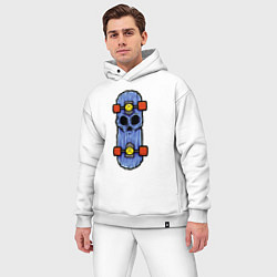 Мужской костюм оверсайз Скейтборд крутого пацана, цвет: белый — фото 2