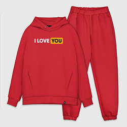 Мужской костюм оверсайз I LOVE YOU HUB, цвет: красный
