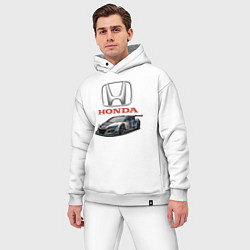 Мужской костюм оверсайз Honda Racing team, цвет: белый — фото 2