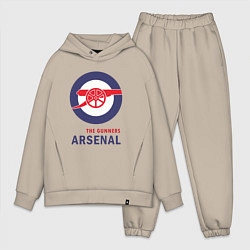 Мужской костюм оверсайз Arsenal The Gunners, цвет: миндальный