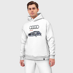 Мужской костюм оверсайз Audi Germany Car, цвет: белый — фото 2