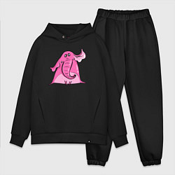 Мужской костюм оверсайз Розовый слон, цвет: черный