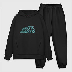 Мужской костюм оверсайз Надпись Arctic Monkeys, цвет: черный