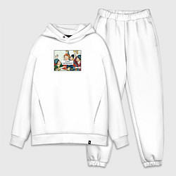 Мужской костюм оверсайз А что случилось? Страдающее средневековье, цвет: белый