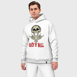 Мужской костюм оверсайз Rock n Roll Skull, цвет: белый — фото 2