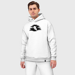 Мужской костюм оверсайз Погнали кататься, цвет: белый — фото 2