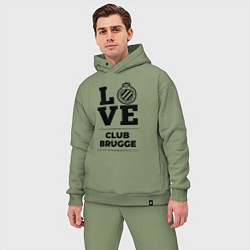 Мужской костюм оверсайз Club Brugge Love Классика, цвет: авокадо — фото 2