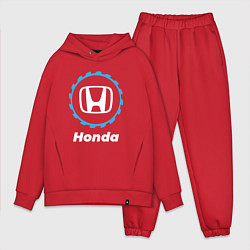 Мужской костюм оверсайз Honda в стиле Top Gear, цвет: красный