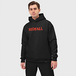 Мужской костюм оверсайз Redfall logo, цвет: черный — фото 2