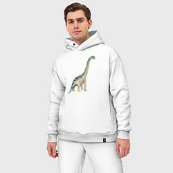 Мужской костюм оверсайз Mamenchisaurus Мамэньсизавр маменчизавр, цвет: белый — фото 2