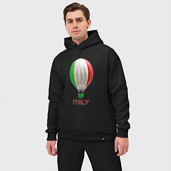Мужской костюм оверсайз 3d aerostat Italy flag, цвет: черный — фото 2