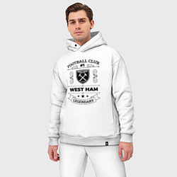 Мужской костюм оверсайз West Ham: Football Club Number 1 Legendary, цвет: белый — фото 2