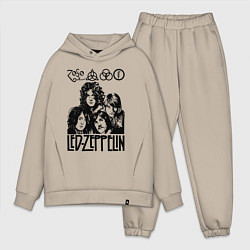 Мужской костюм оверсайз Led Zeppelin Black