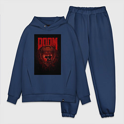 Мужской костюм оверсайз Doom - helmet skull, цвет: тёмно-синий
