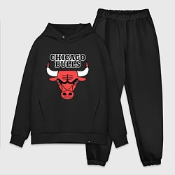 Мужской костюм оверсайз Chicago Bulls, цвет: черный