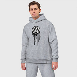 Мужской костюм оверсайз Volkswagen - art logo, цвет: меланж — фото 2