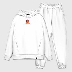 Мужской костюм оверсайз Мем - Какой пацан, цвет: белый