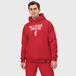 Мужской костюм оверсайз Hollywood Undead - logo, цвет: красный — фото 2