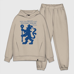 Мужской костюм оверсайз FC Chelsea Lion, цвет: миндальный