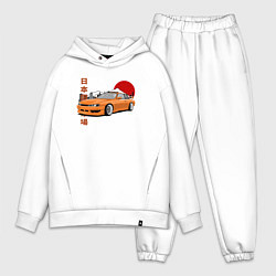 Мужской костюм оверсайз Silvia s14 JDM Retro Car, цвет: белый