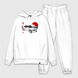 Мужской костюм оверсайз Mitsubishi Lancer Evolution VI JDM Car, цвет: белый