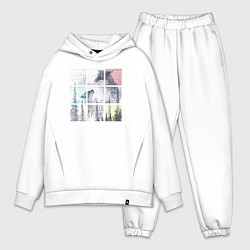 Мужской костюм оверсайз Лисички в квадратах