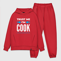 Мужской костюм оверсайз Trust me Im cook, цвет: красный