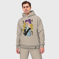 Мужской костюм оверсайз Benders brains, цвет: миндальный — фото 2