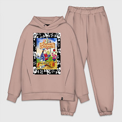 Мужской костюм оверсайз Постер мультфильма остров сокровищ