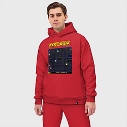 Мужской костюм оверсайз Pac-Man на ZX-Spectrum, цвет: красный — фото 2