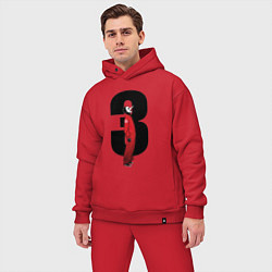 Мужской костюм оверсайз Slipknot третий, цвет: красный — фото 2