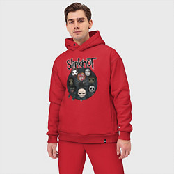 Мужской костюм оверсайз Slipknot art fan, цвет: красный — фото 2
