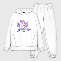 Мужской костюм оверсайз Женская сила, цвет: белый