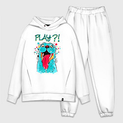 Мужской костюм оверсайз Счастливый пёс Поиграемся?!