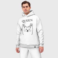 Мужской костюм оверсайз Queen - rock cat, цвет: белый — фото 2