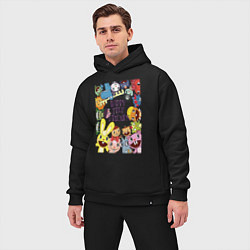 Мужской костюм оверсайз Happy three friends - poster, цвет: черный — фото 2