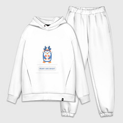 Мужской костюм оверсайз Пингвиненок в снежном шаре