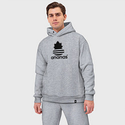 Мужской костюм оверсайз Ananas - Adidas, цвет: меланж — фото 2