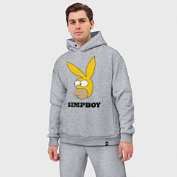 Мужской костюм оверсайз Simpboy - rabbit Homer, цвет: меланж — фото 2