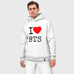 Мужской костюм оверсайз I love BTS, цвет: белый — фото 2