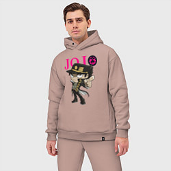 Мужской костюм оверсайз Дзётаро Кудзё - character - stylization, цвет: пыльно-розовый — фото 2