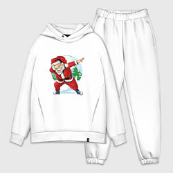 Мужской костюм оверсайз Dabbing Santa day, цвет: белый