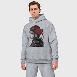 Мужской костюм оверсайз Sad samurai, цвет: меланж — фото 2