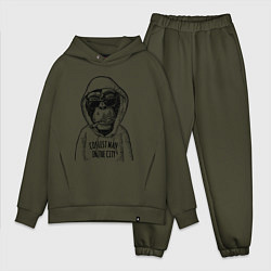 Мужской костюм оверсайз Monkey hipster, цвет: хаки