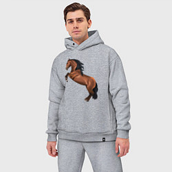 Мужской костюм оверсайз Лузитано, цвет: меланж — фото 2