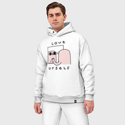 Мужской костюм оверсайз Ketnipz - love urself, цвет: белый — фото 2