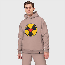 Мужской костюм оверсайз Радиация любви, цвет: пыльно-розовый — фото 2